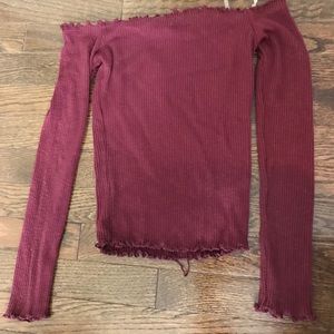 Off shoulder Burgundy Top